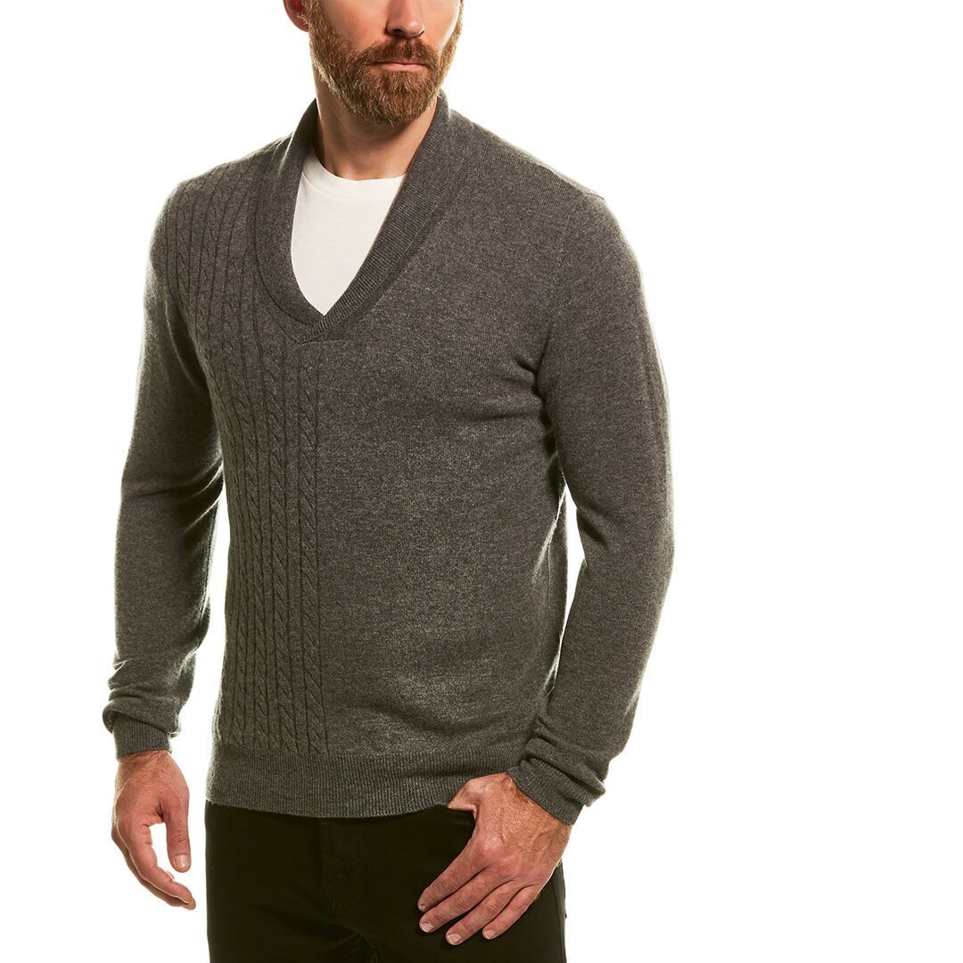 Kier + J Wool & Cashmere-Blend Shawl Collar Sweater